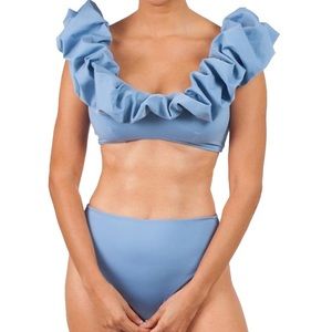 Holiday grab for your beach trip!Maygel Coronel
Lucila Ruffle Bikini Set in Blue